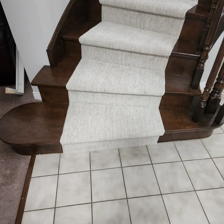 Staircase finished and recarpeted by JD Flooring