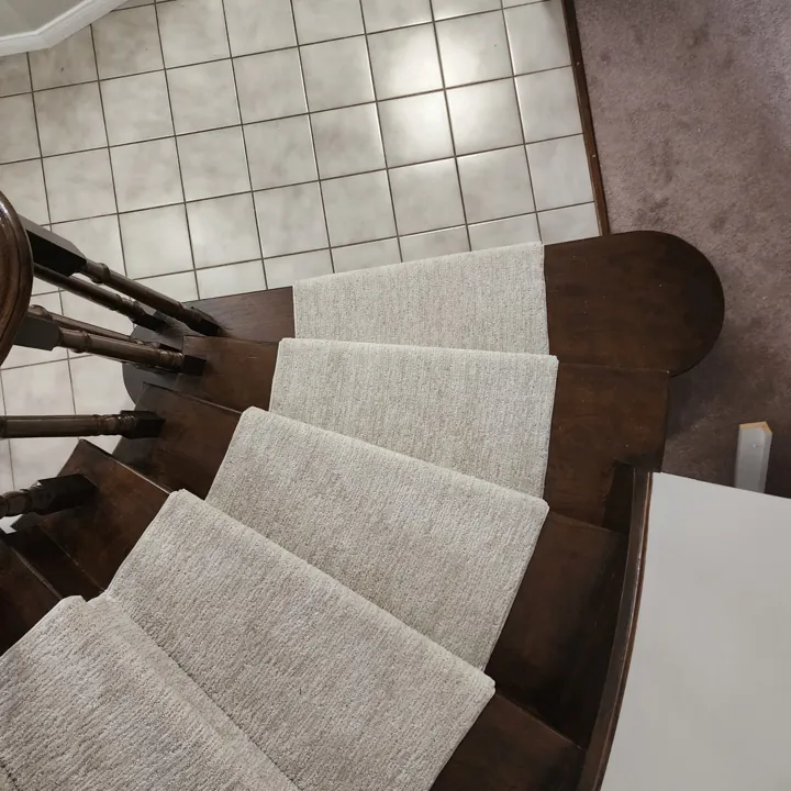 Staircase finished and recarpeted by JD Flooring