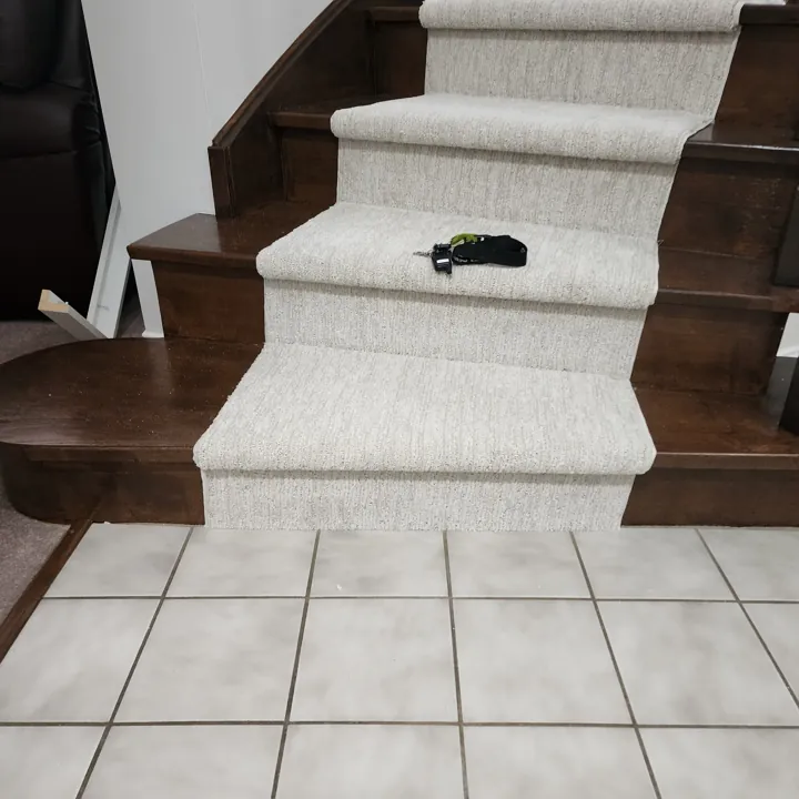 Staircase finished and recarpeted by JD Flooring
