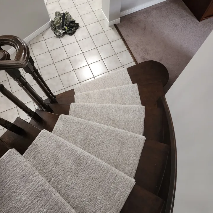Staircase finished and recarpeted by JD Flooring